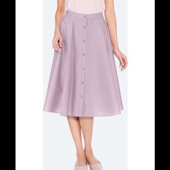Uniqlo Dresses & Skirts - Lilac Midi Skirt
